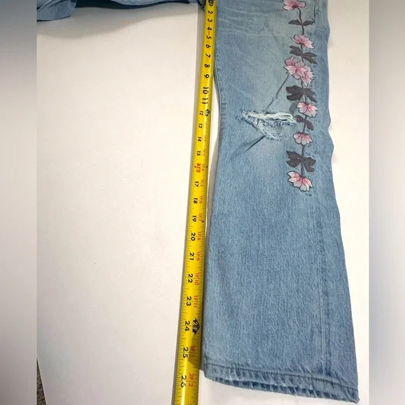 Citizens Of Humanity Emerson Embroidered High Rise boyfriend Slim Jeans 27 - Picture 13 of 16